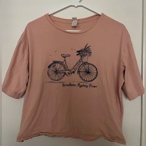 Winchester Mystery House Bicycle Wildflower T -Shirt